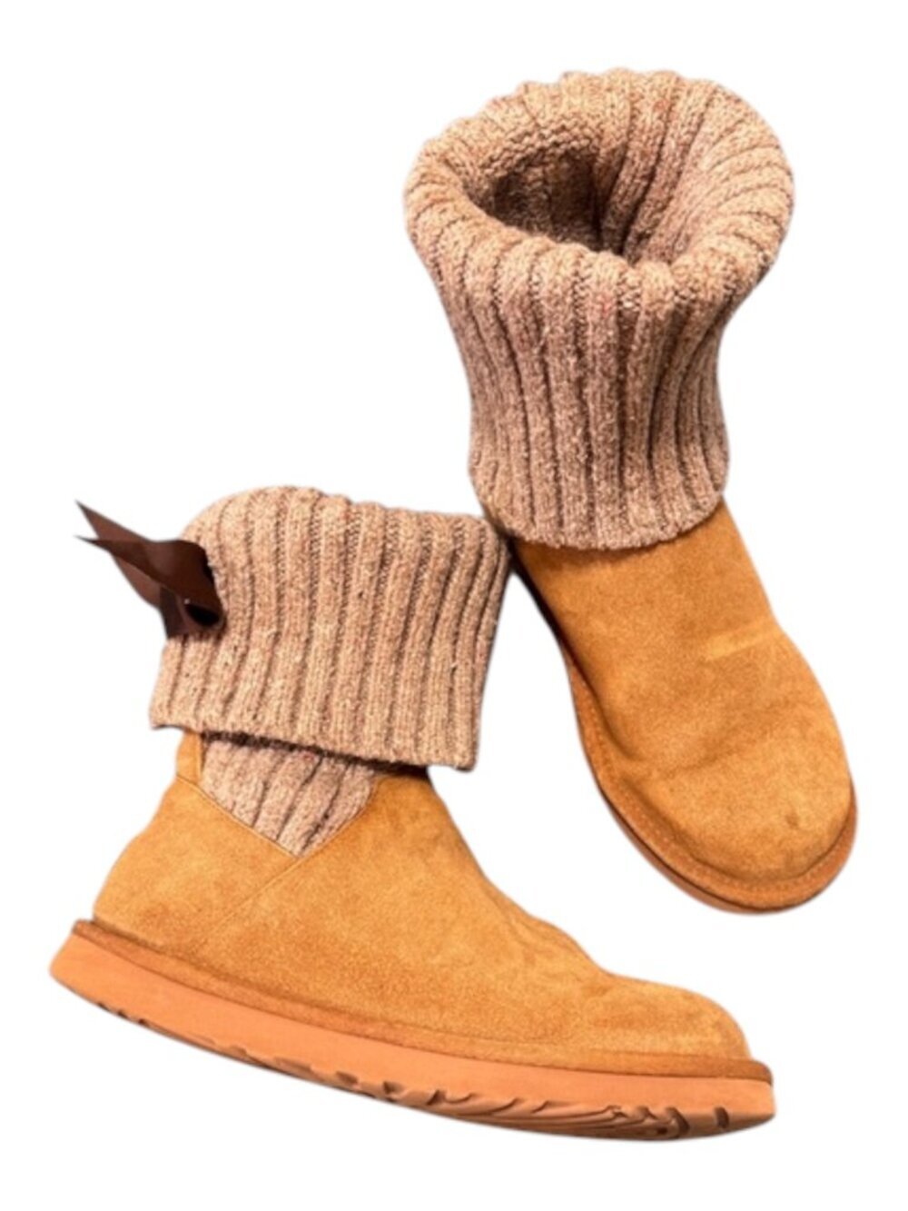 UGG Australia Cambridge Knit Boots Women's Size 9 Brown/Tan/Chestnut 1003175